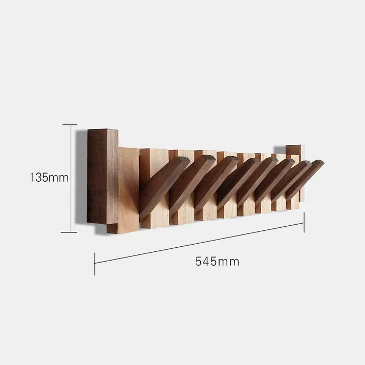 Élégant porte-manteau mural en bois, design piano, idéal pour une entrée accueillante et bien rangée.