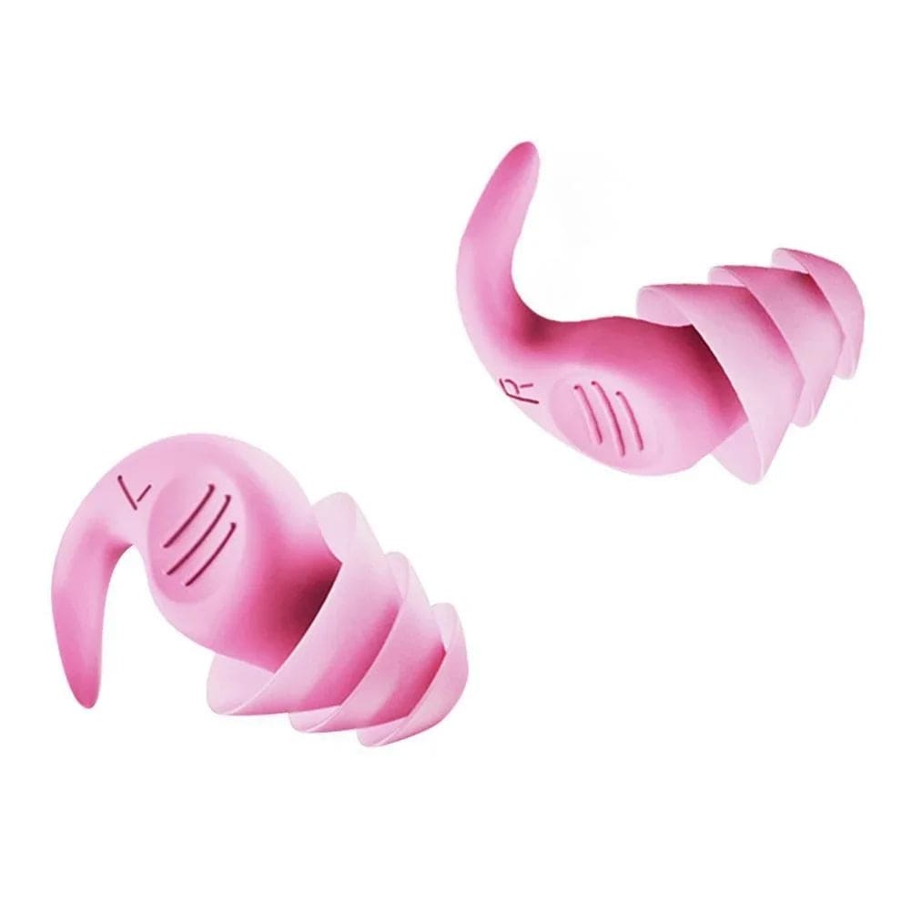 Bouchons d'oreilles silicone réutilisables, protection auditive pour natation et mer.