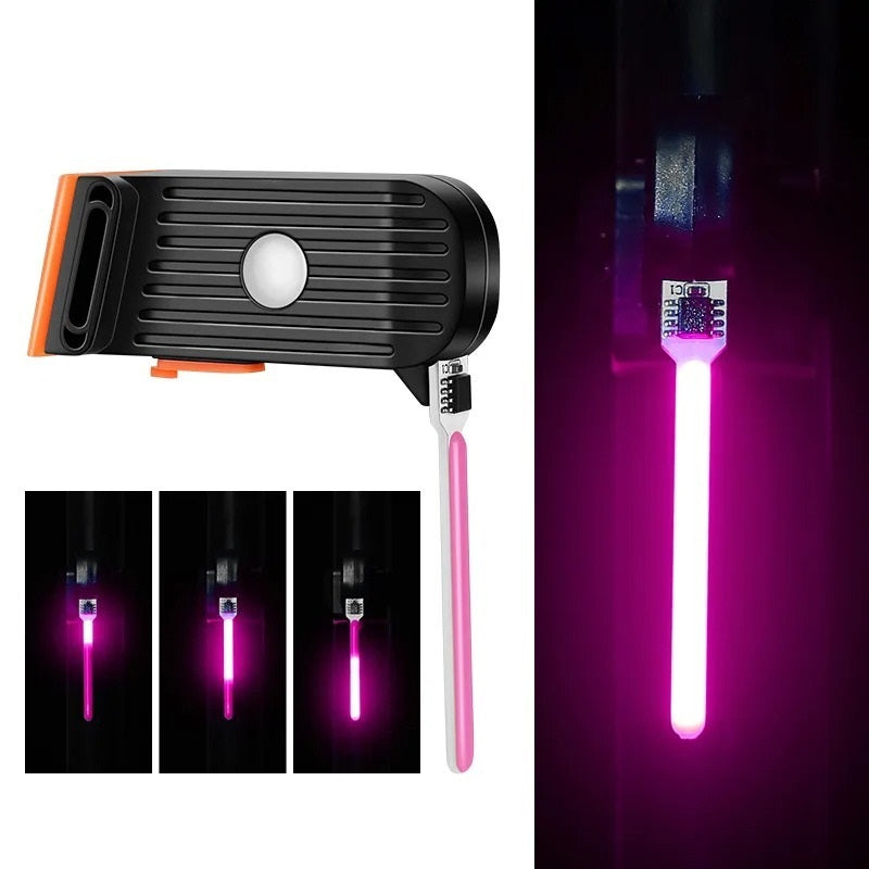 Feu arrière vélo LED avec batterie rechargeable USB, étanche, performance et sécurité longue durée.