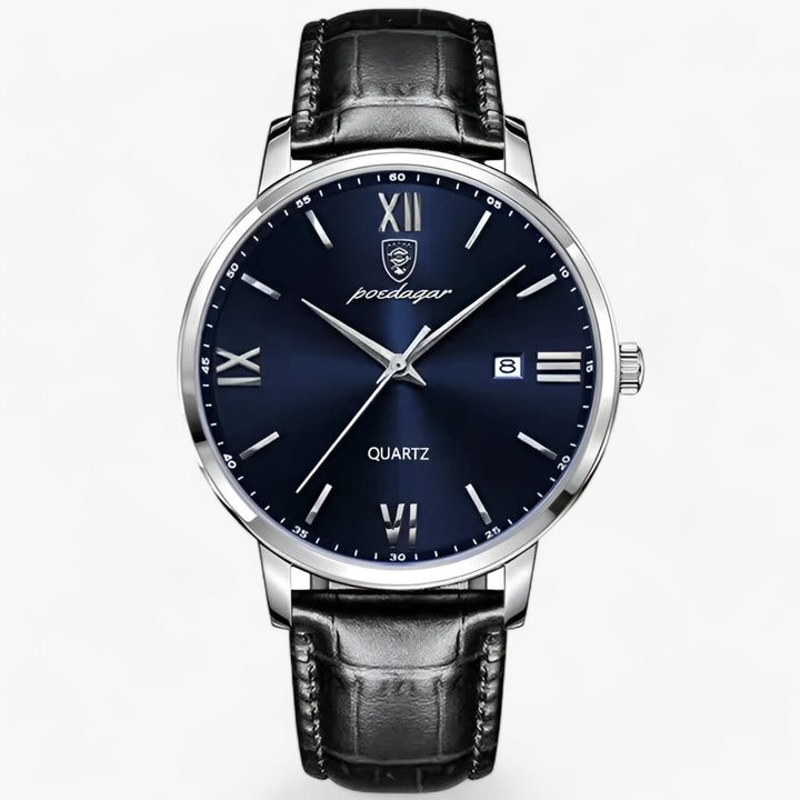 Cadeau idéal : montre homme de luxe Adrien, mouvement quartz, bracelet cuir. Élégance et précision au poignet.
