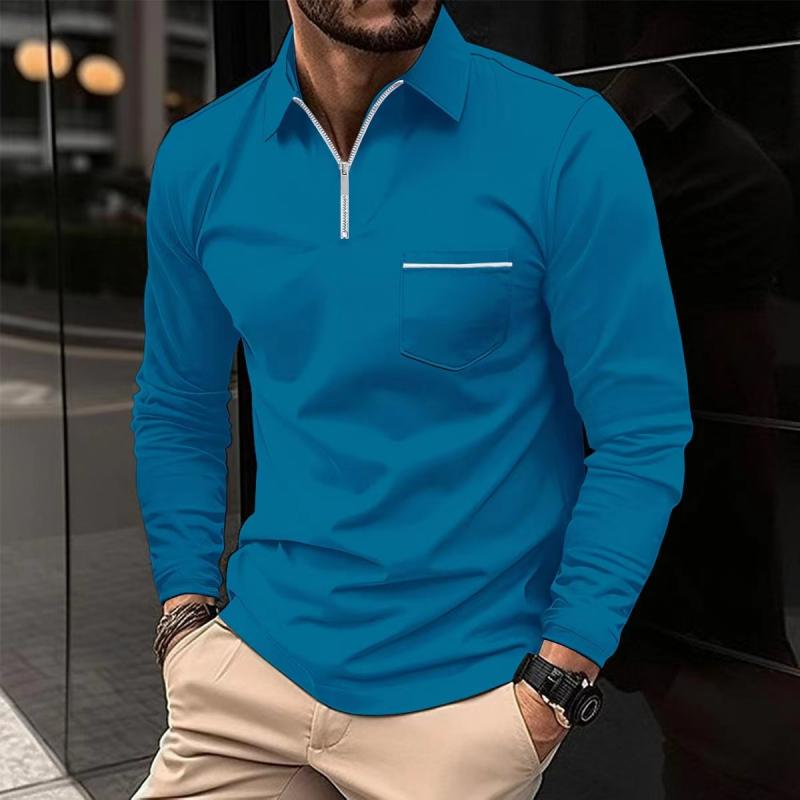 Polo homme manches longues classique, polyvalent pour look élégant ou décontracté. Indispensable style.