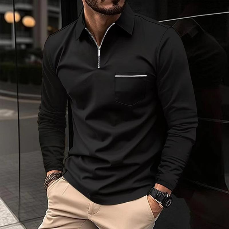 Chemise polo homme manches longues confortable, style casual chic. Idéale pour un look décontracté mode.