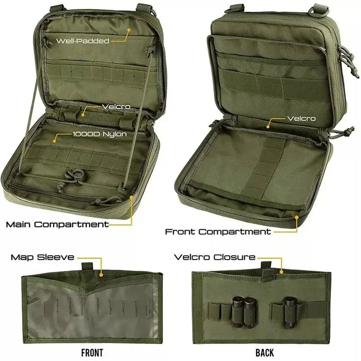 Organisateur tactique MOLLE pour ceinture ou sac, garde vos accessoires et chargeurs bien rangés et accessibles.
