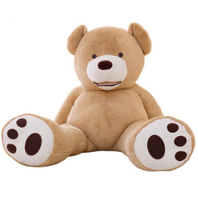 Grand ours en peluche géant personnalisable, marron clair, parfait comme doudou ou cadeau enfant pour anniversaire.