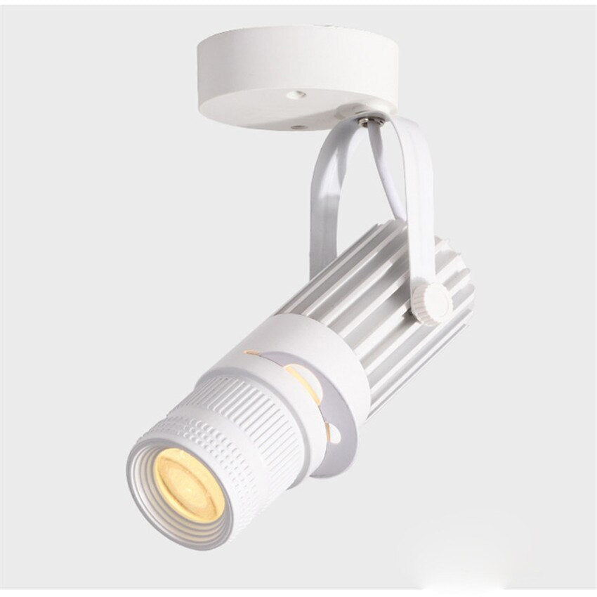 Spot LED intérieur noir/blanc, lumière réglable pour ambiance. Éclairage moderne et efficacité énergétique.