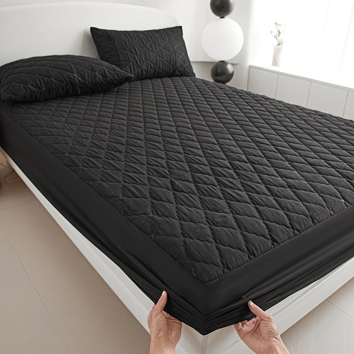 Protège-matelas imperméable matelassé, protection hygiénique literie, drap housse confort chambre.