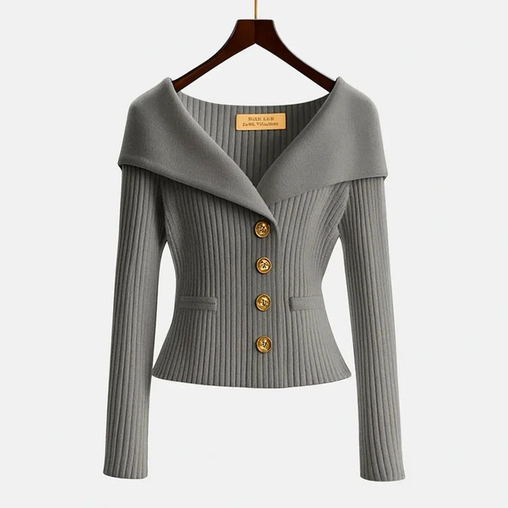 Pull femme chic épaules dénudées, design moderne et élégant, idéal pour un look sophistiqué.