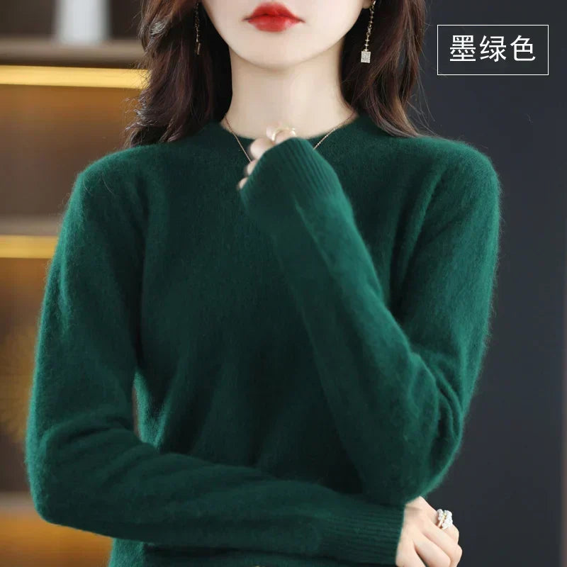 Pull femme polyvalent col rond, idéal pour le quotidien, doux et chaud.