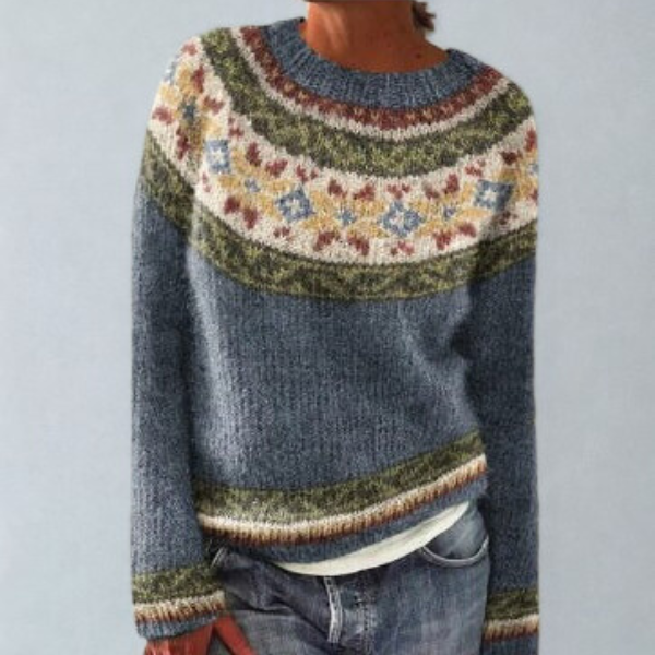 Pull rétro femme polyvalent, style élégant et décontracté, parfait pour la mode automne, s'adapte à diverses tenues.