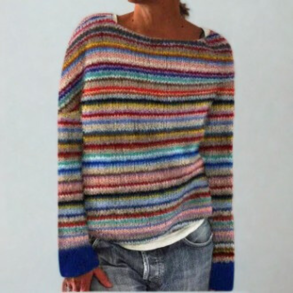 Pull élégant femme, coupe rétro pour l'automne, confortable et polyvalent. Idéal pour un look chic et décontracté.