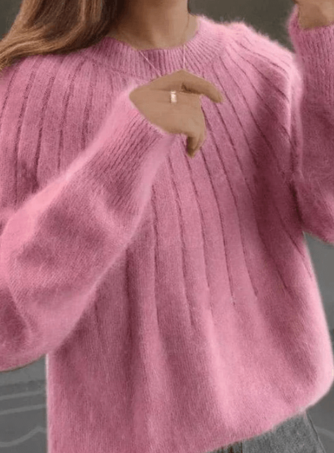 Pull femme élégant et décontracté, vêtement hivernal ultra doux pour un confort optimal.