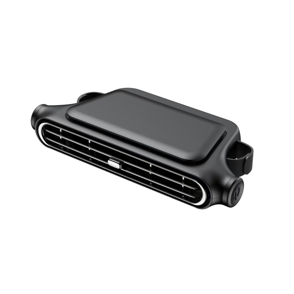 Purificateur ventilateur compact pour grille ventilation voiture. Accessoire auto silencieux USB, air purifié.