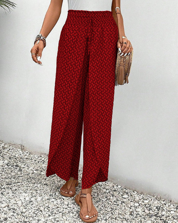 Pantalon large taille haute femme stylé pour le printemps-été, léger et mode. Parfait pour la saison.