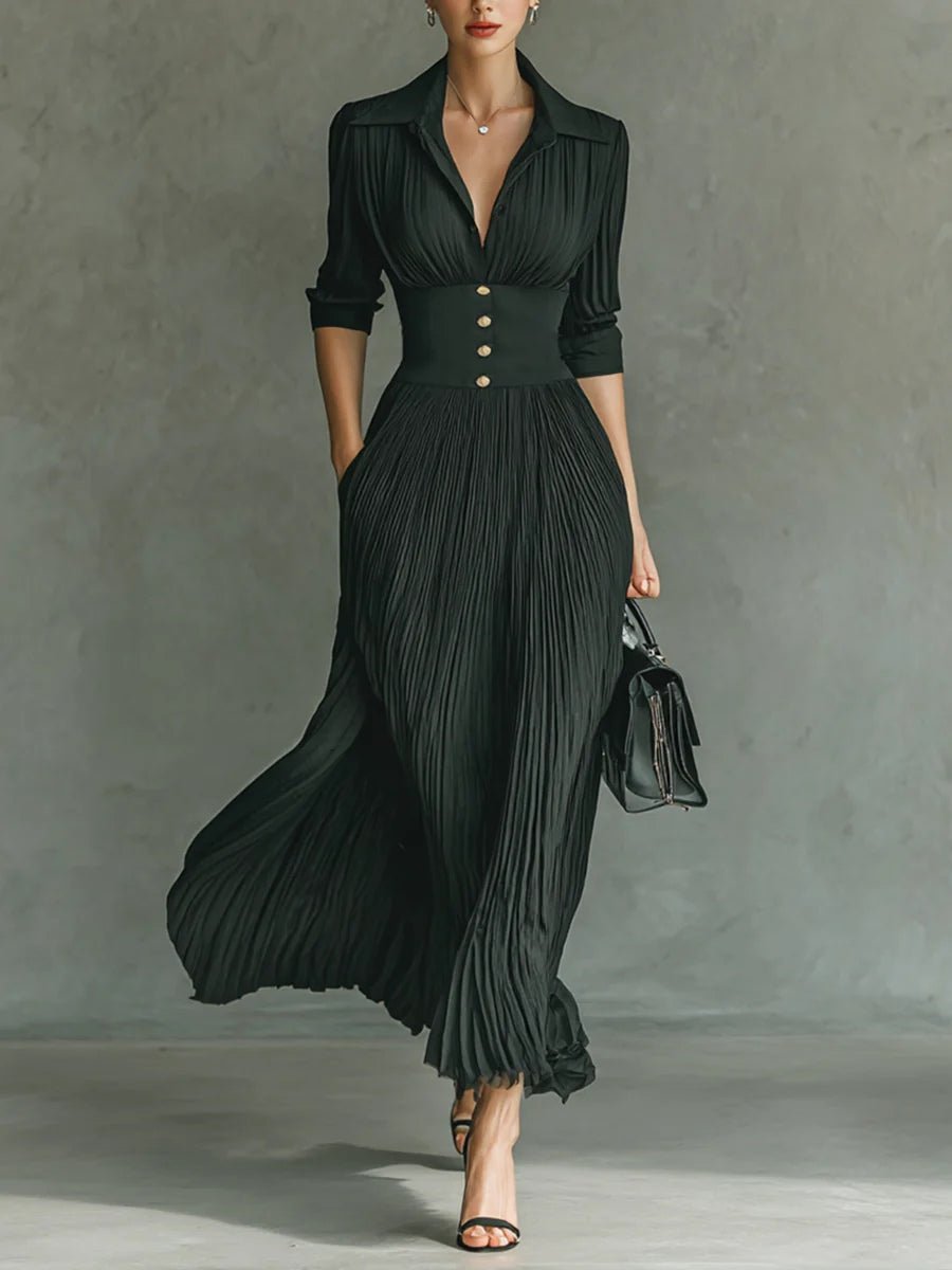 Robe plissée élégante pour femmes, style chic, parfaite pour soirée ou bureau. Confortable et tendance.