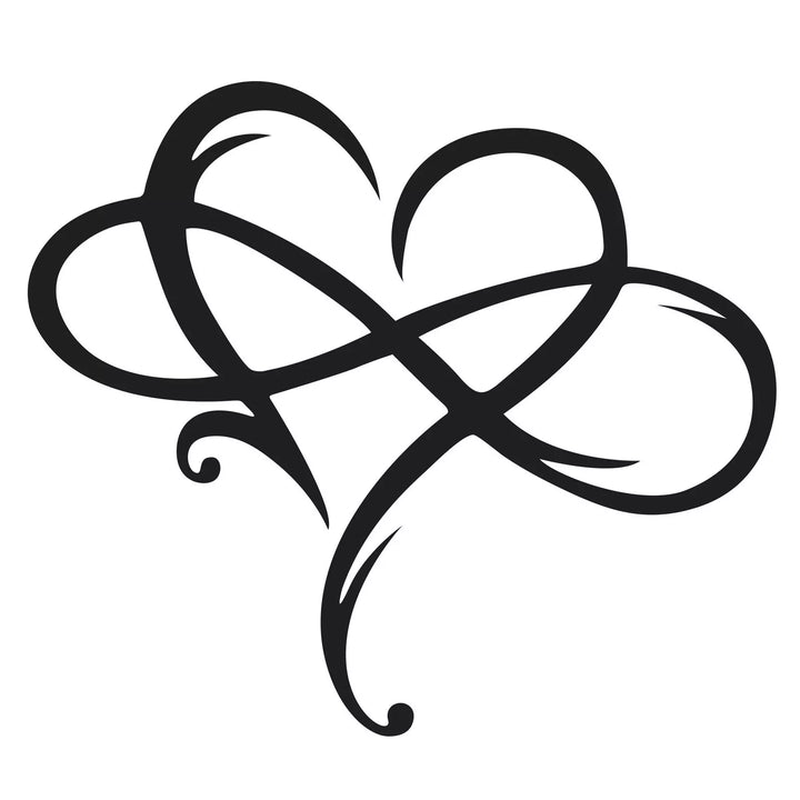 Cœur infini en fer forgé, cadeau symbolique d'amour éternel, parfait pour décorer la maison.