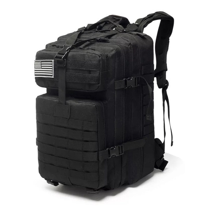 Sac à dos 50L résistant à l'eau, parfait pour la randonnée, camping et voyages.