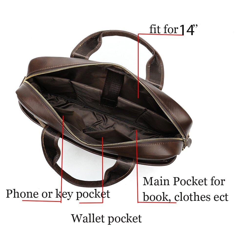Sac à main homme en cuir vegan, excellente idée cadeau élégante et utile pour un homme moderne et pro.