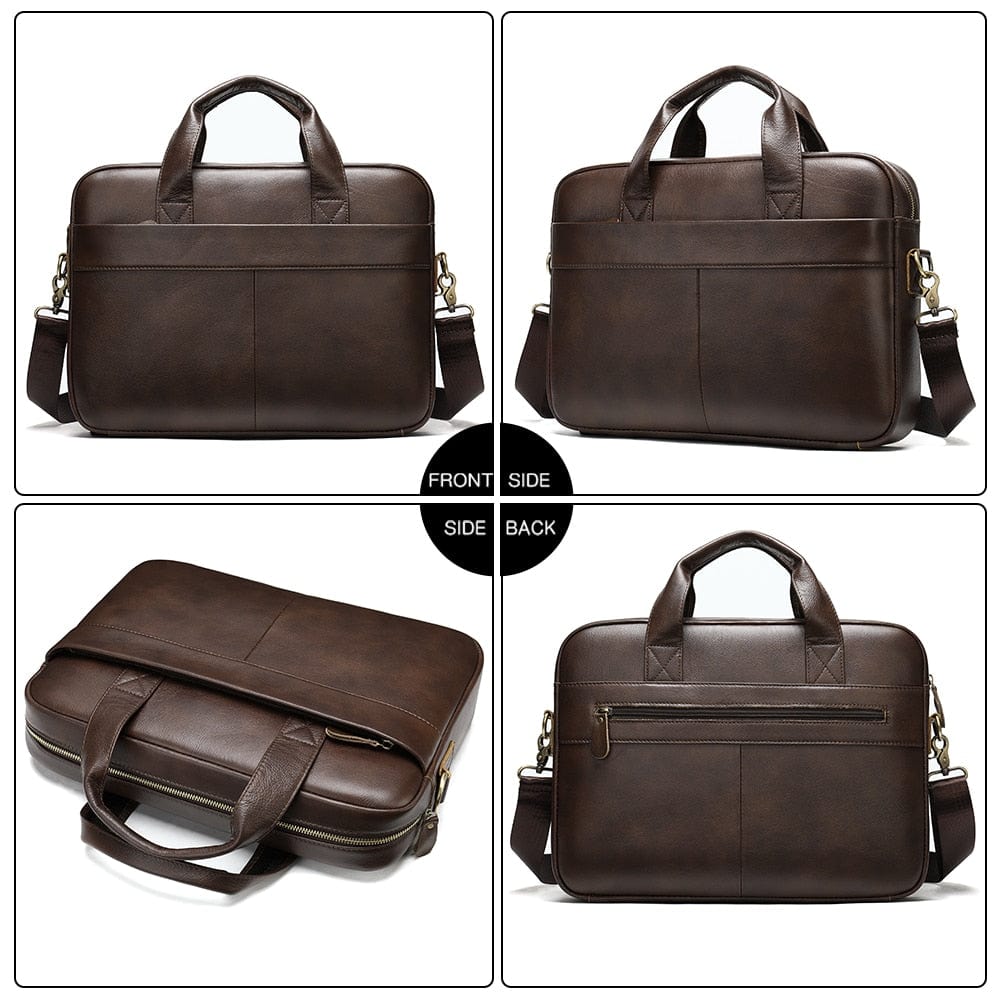 Sac à main homme en cuir vegan, design épuré, adaptable au travail, aux réunions et aux sorties urbaines.