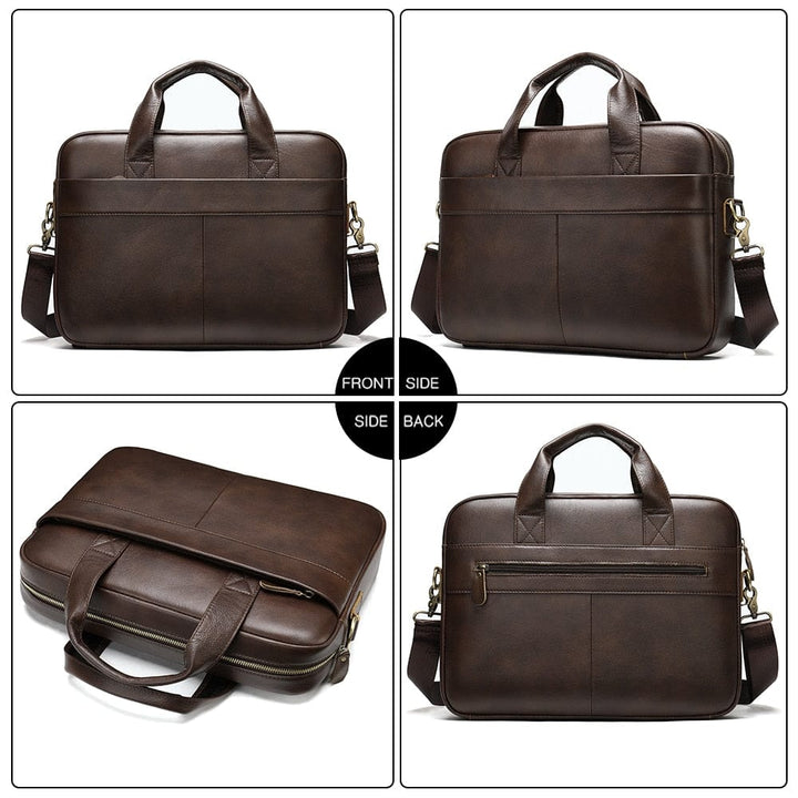 Sac à main homme en cuir vegan, design épuré, adaptable au travail, aux réunions et aux sorties urbaines.
