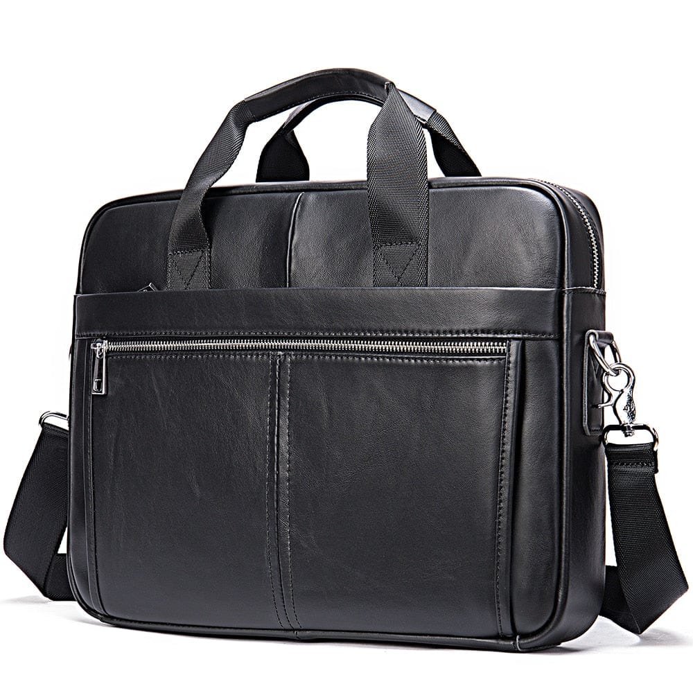 Sac à main homme en cuir vegan résistant, avec poche arrière pratique pour un accès rapide aux essentiels.