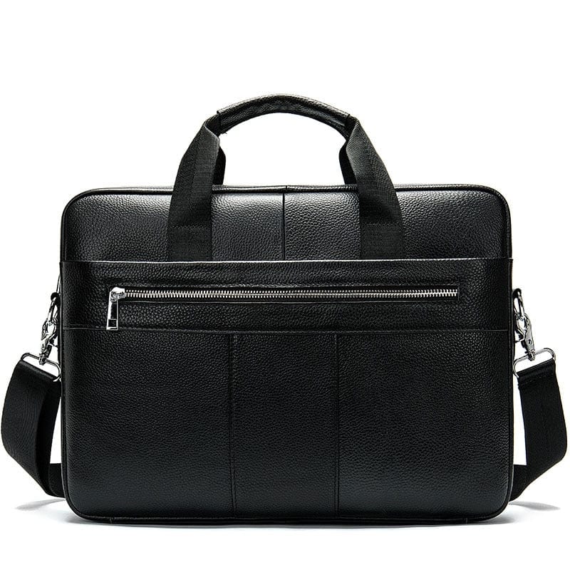Sac ordinateur homme en cuir vegan, protège votre PC portable jusqu'à 15 pouces, pour le bureau ou études.