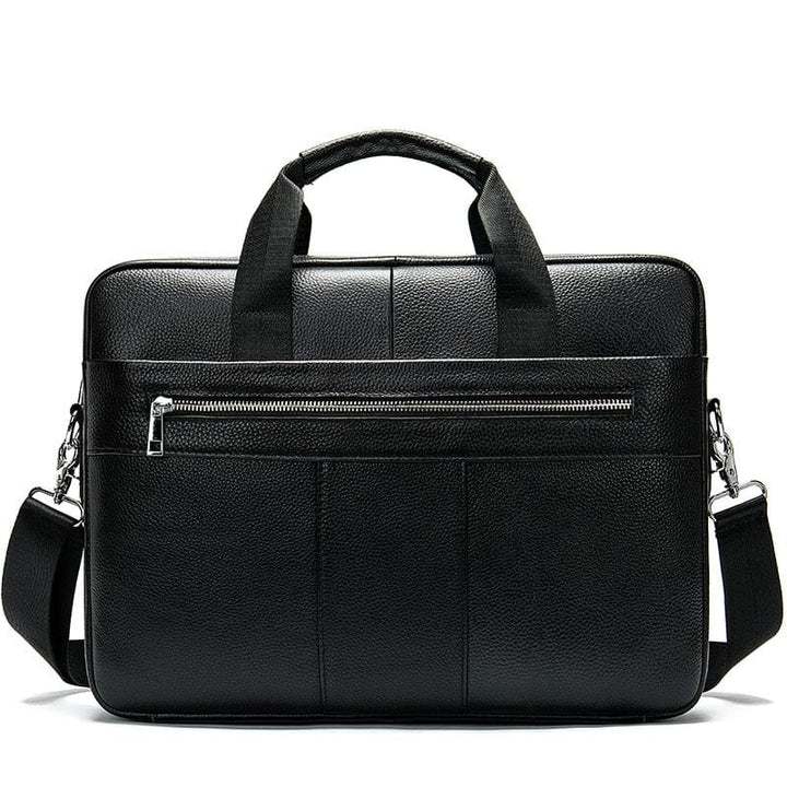 Sac ordinateur homme en cuir vegan, protège votre PC portable jusqu'à 15 pouces, pour le bureau ou études.