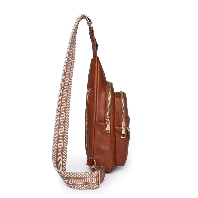 Sac banane femme polyvalent, bandoulière. Élégant pour les loisirs, pratique pour le sport.