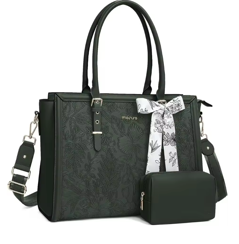 Sac élégant en cuir PU pour femme, protection optimale d'ordinateur 15-17 pouces au quotidien.