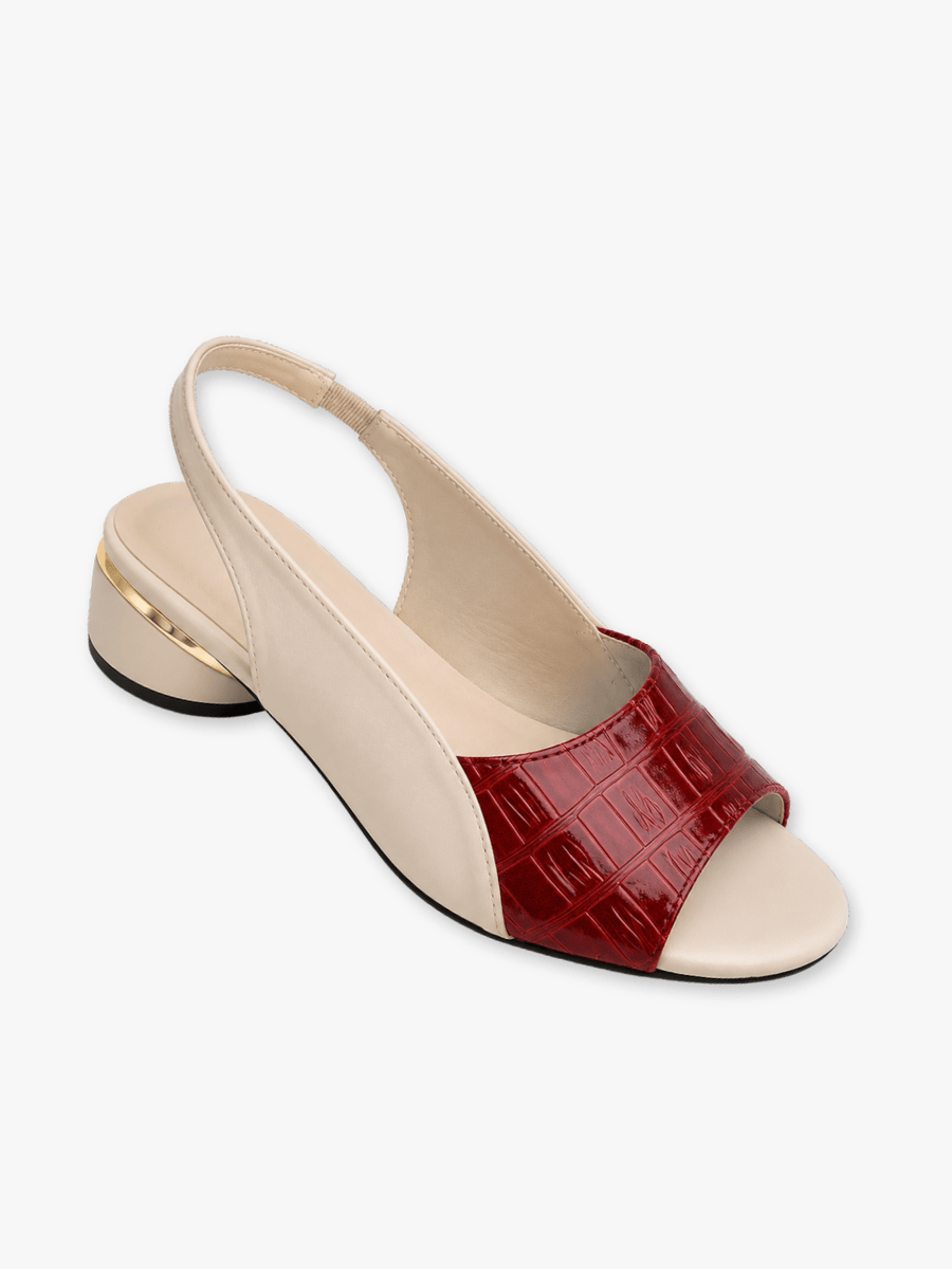 Sandales femme élégantes à talons bloc moyen. Confort et style d'été chic.