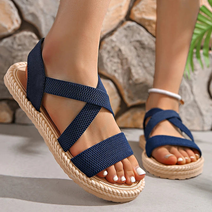 Sandales femme orthopédiques, disponibles noir, bordeaux, beige. Confort et style bohème pour l'été.