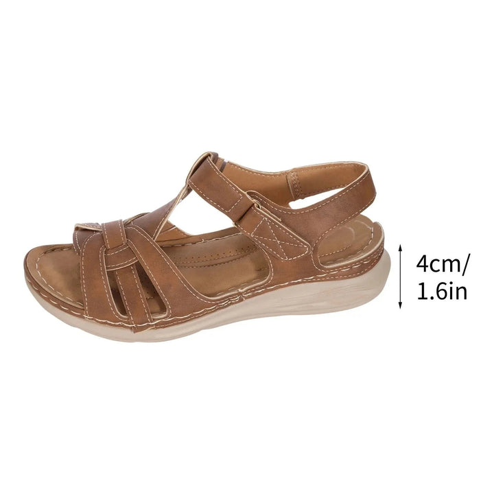 Sandales femme pour l'été, orthopédiques avec fixation à scratch facile.