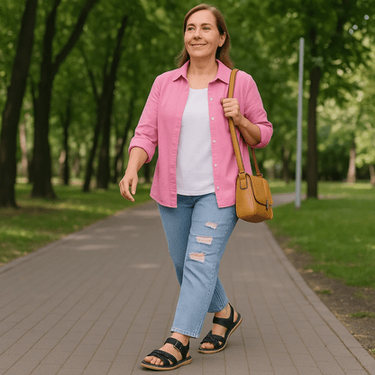 Sandales d'été femme, maintien et bien-être assurés par design orthopédique.