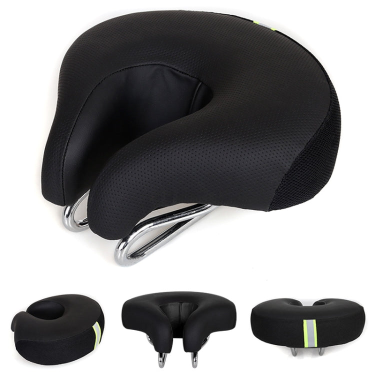 Selle VTT homme/femme sans bec, offrant un confort optimal et un rembourrage épais pour le cyclisme de montagne.