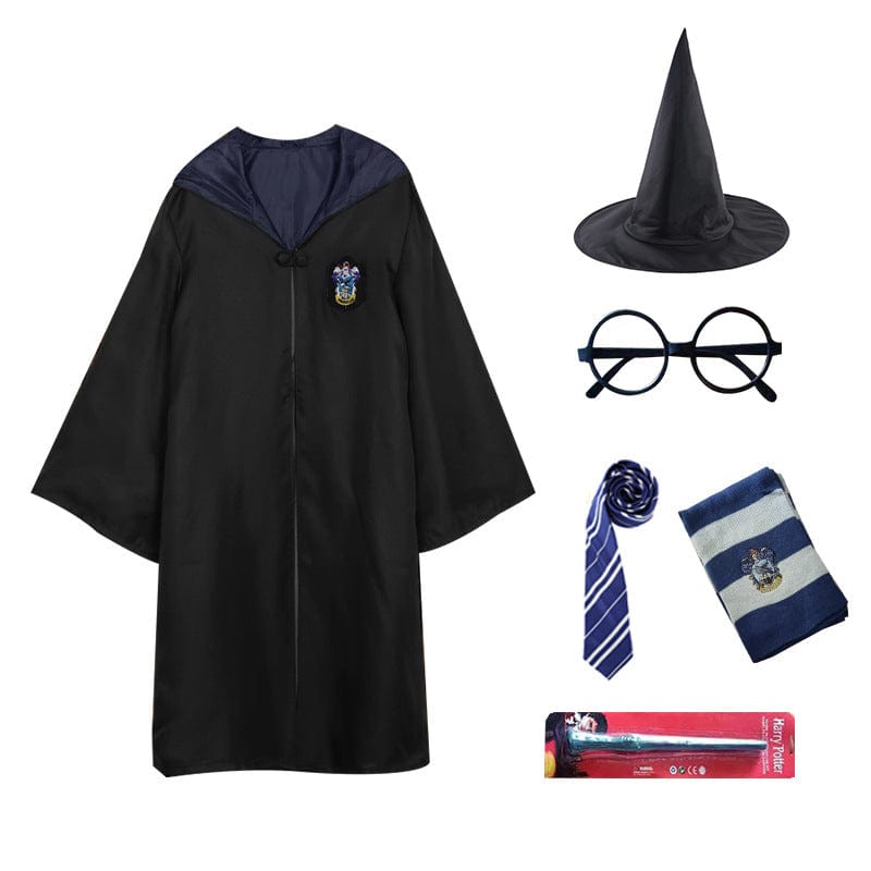 Déguisement complet Harry Potter, robe de sorcier Gryffondor, baguette non incluse, pour adultes et enfants.