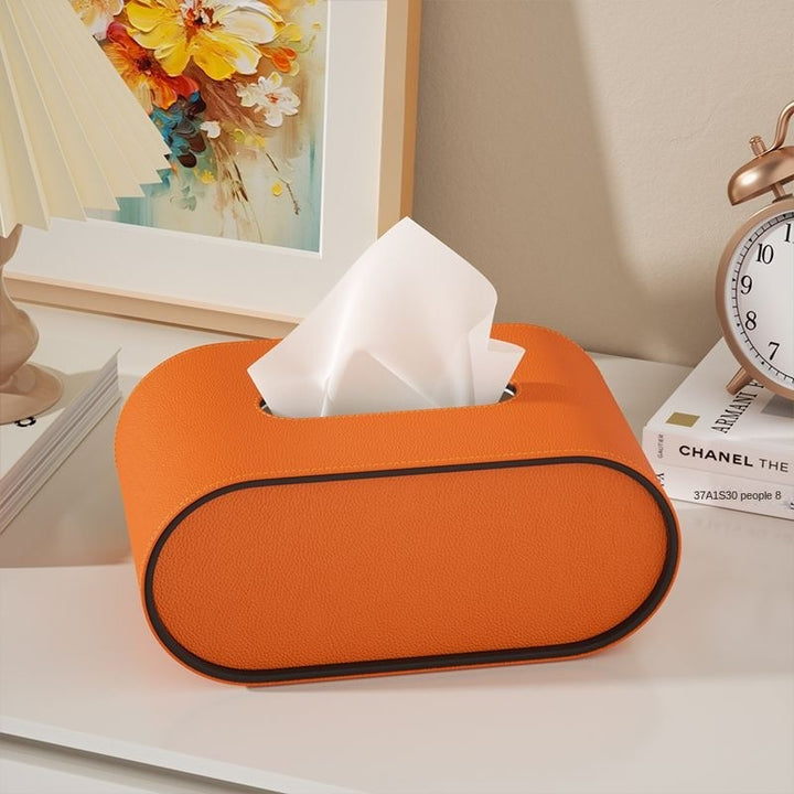 Organiseur de mouchoirs chic en PU, accessoire maison moderne et pratique, parfait pour toute décoration.
