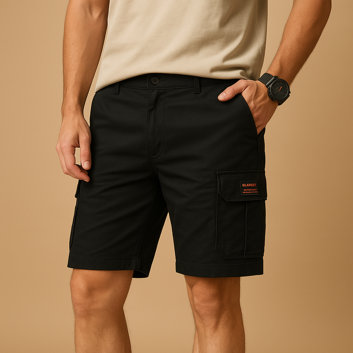 Short cargo décontracté pour hommes, avec poches fonctionnelles, idéal pour l'été et le confort quotidien.