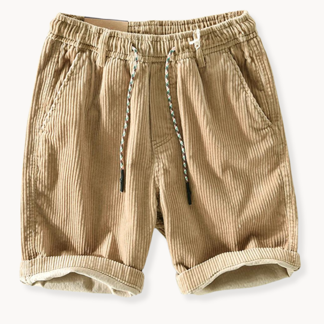 Short homme décontracté à cordon de serrage, coupe ample pour confort optimal en été.