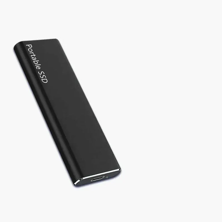 Disque dur externe portable 4 To noir, ultra fin, pour stockage et sauvegarde de données.