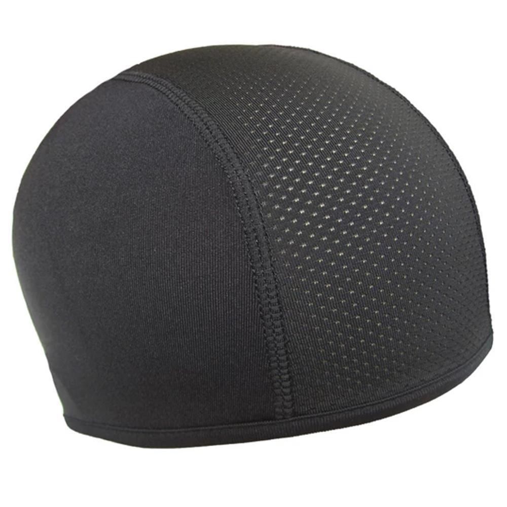 Sous-casque rafraîchissant unisexe noir pour casque moto et vélo, offre un confort optimal.