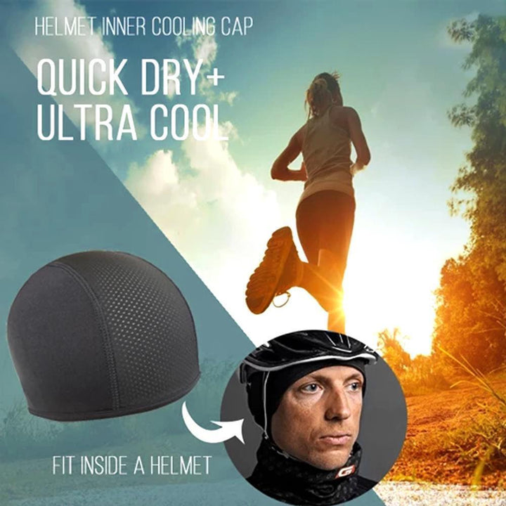 Sous-casque de moto rafraîchissant en tissu respirant pour réduire la transpiration sous le casque.