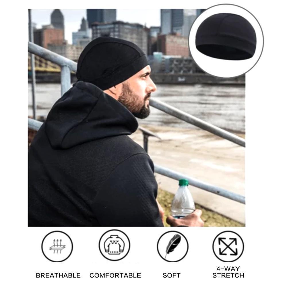 Sous-casque rafraîchissant pour vélo et sports d'hiver, améliore le confort et la protection.