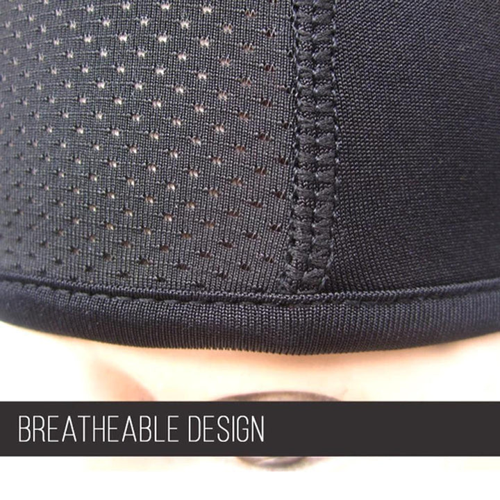 Sous-casque noir léger et rafraîchissant, essentiel pour le sport sous n'importe quel casque.