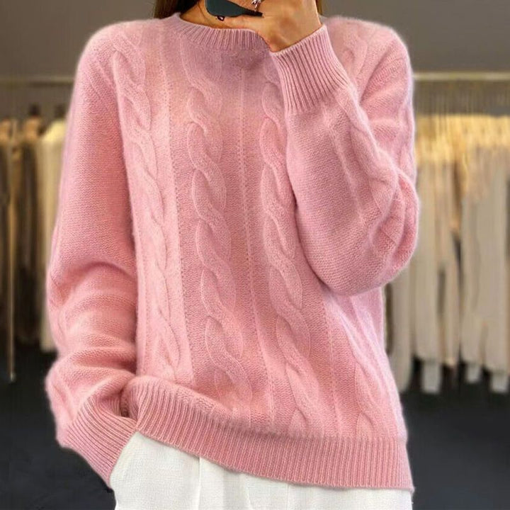 Pull femme chic et doux, haut confortable à manches longues pour l'automne et l'hiver, mode féminine.