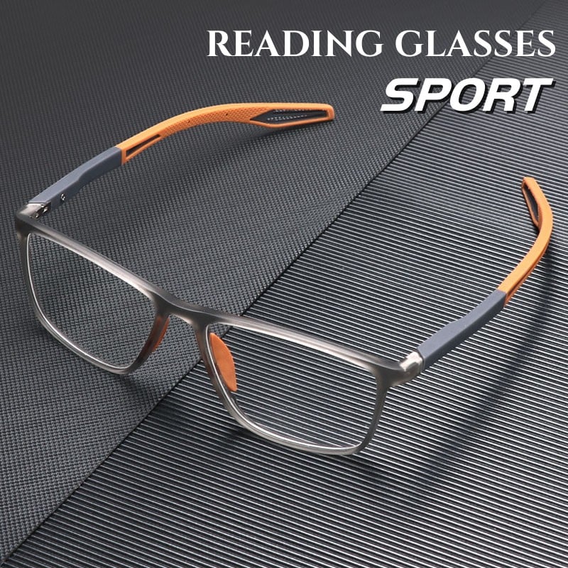 Lunettes lecture homme ultra-légères anti-lumière bleue pour presbytie. Vision claire et protection yeux.