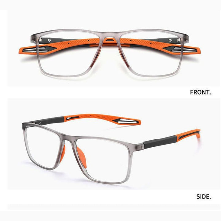 Ces lunettes hommes légères et élégantes protègent de la lumière bleue, améliorant la vision pour la presbytie.