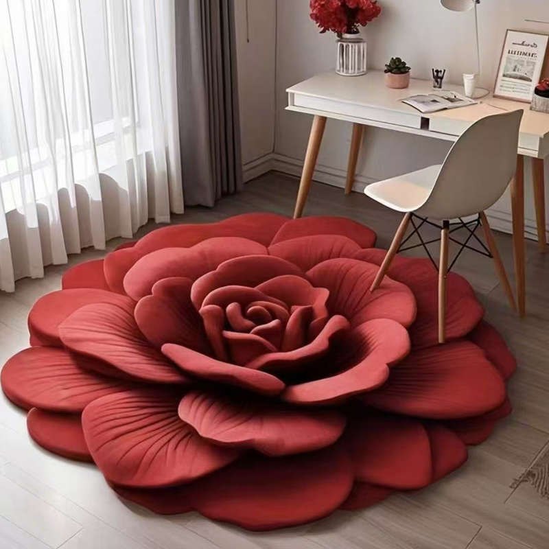Tapis de sol floral BloomMat, antidérapant et absorbant, parfait pour salle de bain ou cuisine, design moderne.