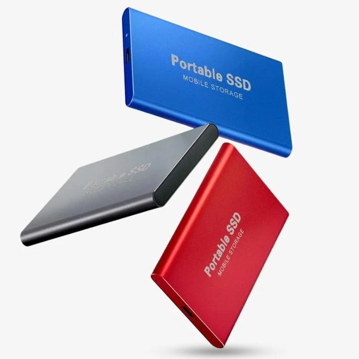 SSD externe portable compact pour un stockage et une sauvegarde de données numériques rapides et efficaces via USB.