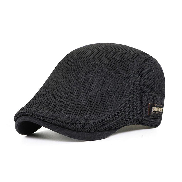 Casquette décontractée pour homme en coton bleu marine, avec sangle réglable et visière.