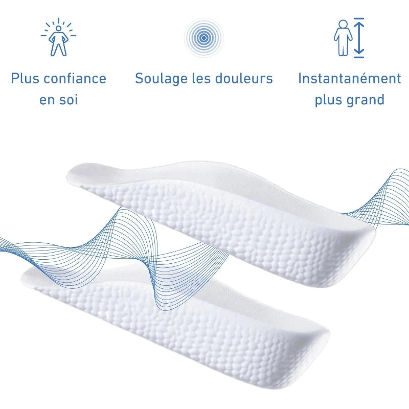 Talonnettes confortables pour hommes, améliorant la posture et le bien-être avec un amorti optimal.