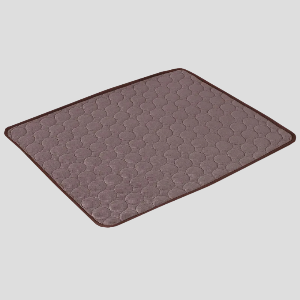 Tapis rafraîchissant innovant pour chiens et chats, solution portable et efficace contre la chaleur de l'été.